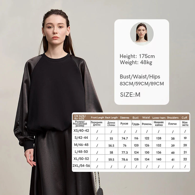 Amélie Satin Contrast Sweatshirt