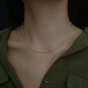Lustra™ Minimalist Stainless Steel Sparkle Chain Necklace