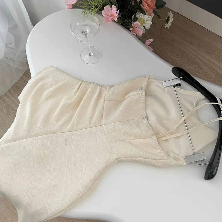 Vintage Summer Mini Dress - Unique Irregular Hem