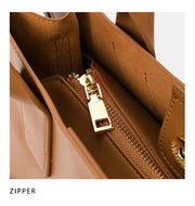 Classic Genuine Leather Structured Tote Bag