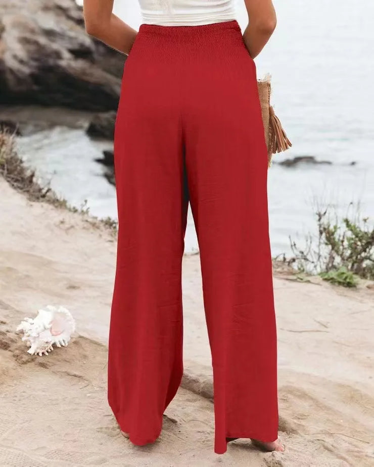 Coastal Breeze High-Waist Lounge Pants