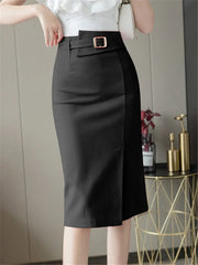 Cambridge Contour Belted Pencil Skirt