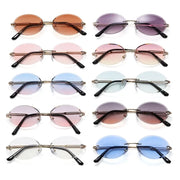 Celestia Oval Rimless Gradient Sunglasses – 12 Color Editions