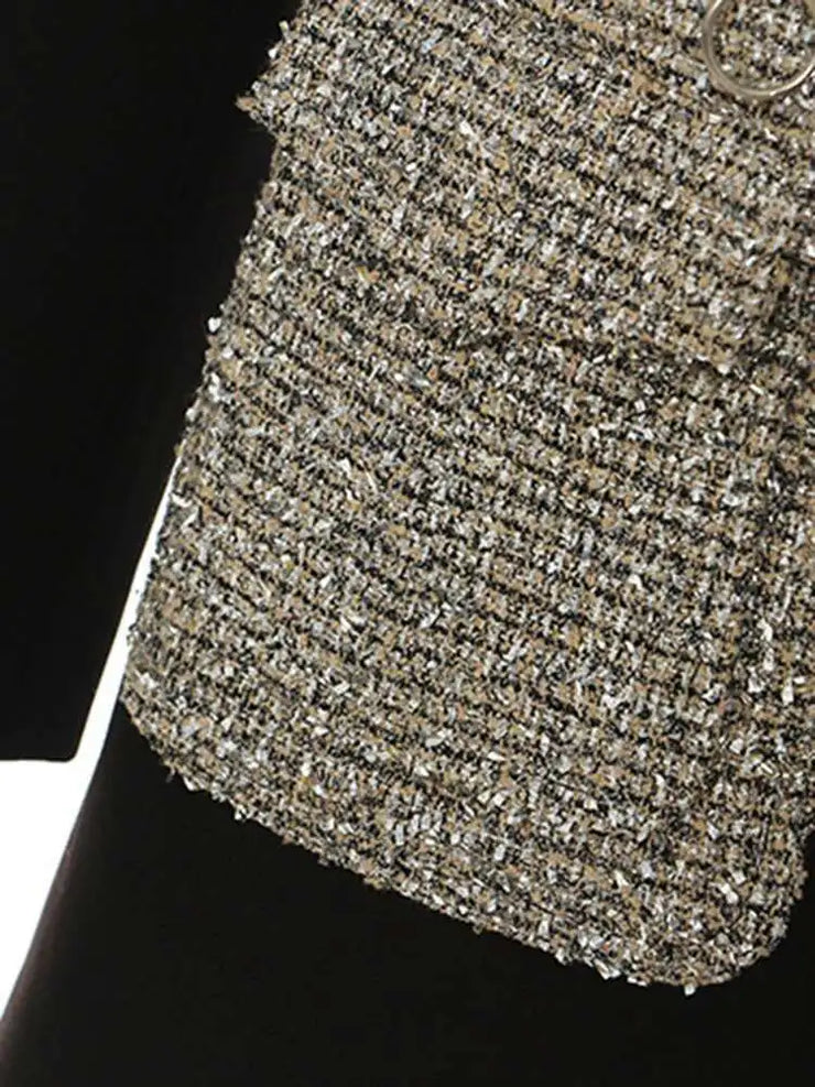 Riviera Tweed-Belted Blazer