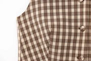 Heritage Checkered Vest & Skirt Co-Ord Set