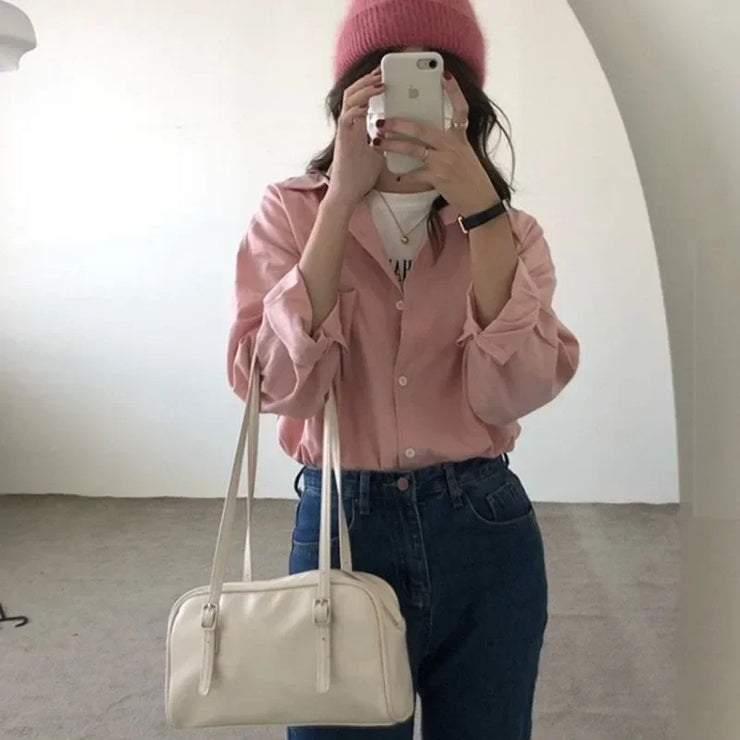 Luna Soft Gloss Pillow Shoulder Bag