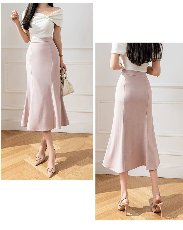 Sophia High-Waist Flare Midi Skirt