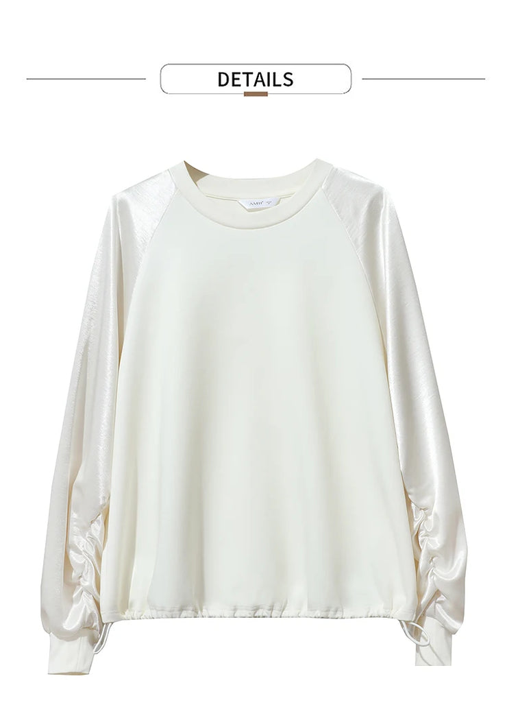 Amélie Satin Contrast Sweatshirt