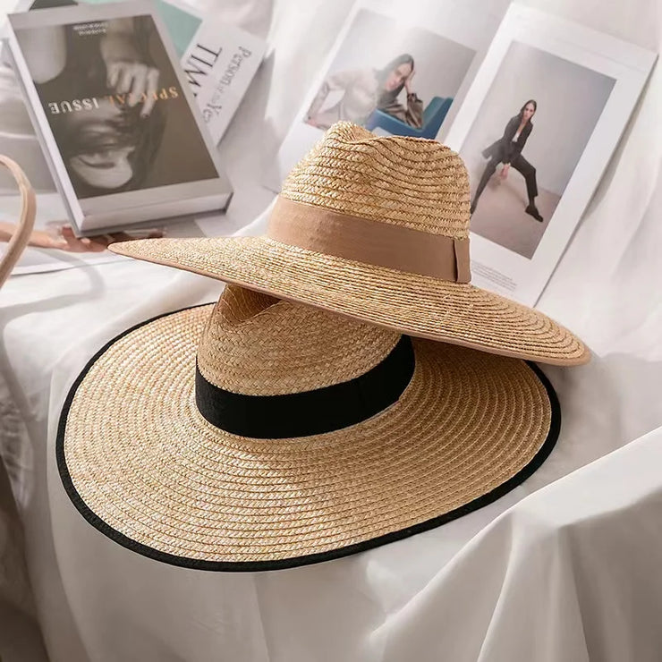 Fashionable Straw Wide Brim Sun Hat for Women
