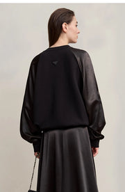 Amélie Satin Contrast Sweatshirt