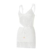 Women Summer 2 Piece Crochet Knit Camisole & Skirt Outfits