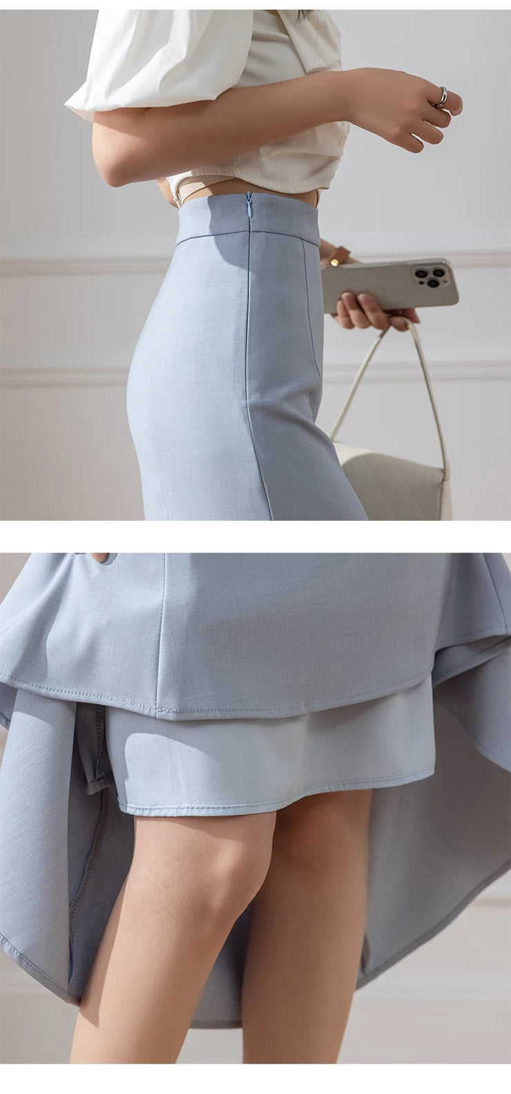 Sophia High-Waist Flare Midi Skirt