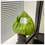 Luna Puff Ruched Half-Moon Shoulder Bag