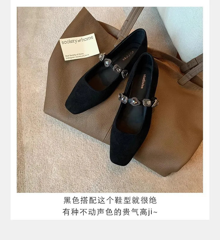 Shoes Women Flats Shallow Mouth Pointed Toe Loafers Ballerinas
