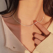 Lustra™ Minimalist Stainless Steel Sparkle Chain Necklace