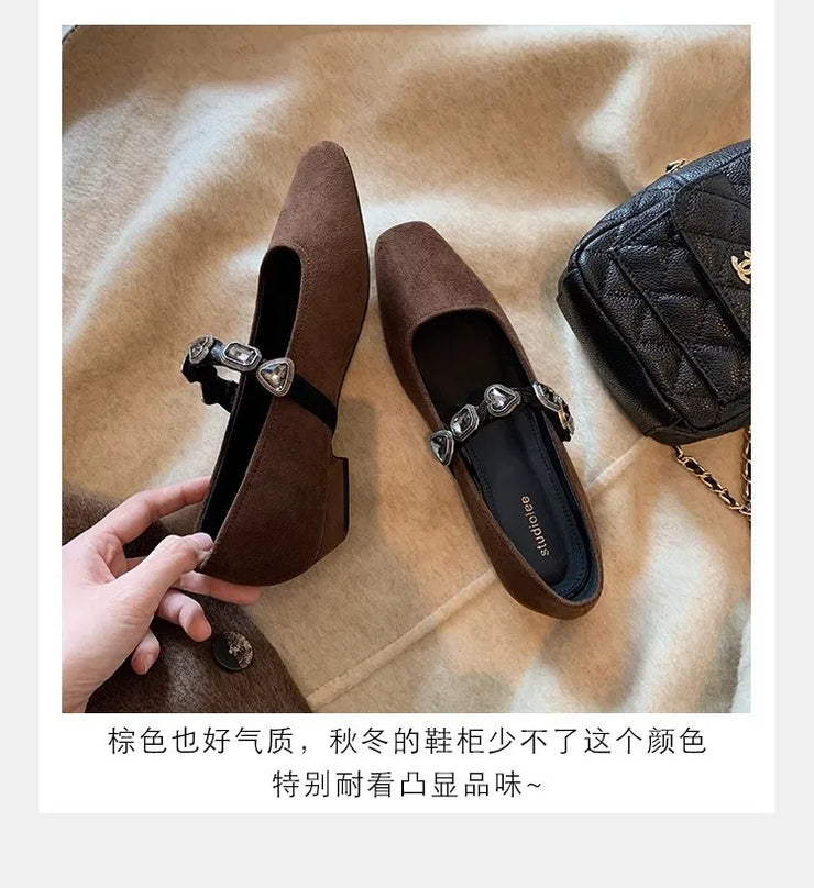 Shoes Women Flats Shallow Mouth Pointed Toe Loafers Ballerinas
