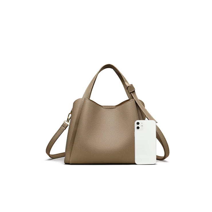 Aria Luxe Pebbled Bucket Bag
