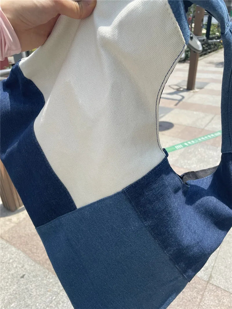 Harbor Patch Denim Hobo Tote