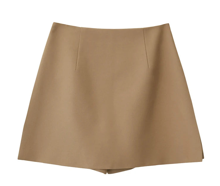 Minimalist Casual Shorts Skirts Women High Waist