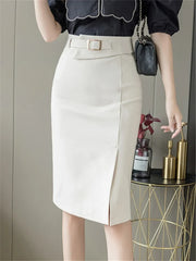 Cambridge Contour Belted Pencil Skirt