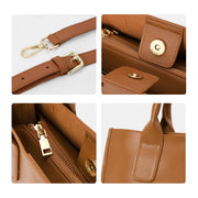 Classic Genuine Leather Structured Tote Bag