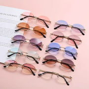 Celestia Oval Rimless Gradient Sunglasses – 12 Color Editions
