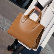 Classic Genuine Leather Structured Tote Bag
