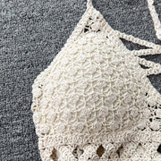Two Piece Sets Women Summer Knit Camisole Elastic Waist Shorts