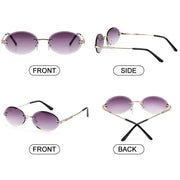 Celestia Oval Rimless Gradient Sunglasses – 12 Color Editions
