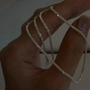 Lustra™ Minimalist Stainless Steel Sparkle Chain Necklace