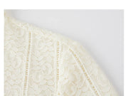 Élise Lace High-Neck Blouse