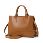 Classic Genuine Leather Structured Tote Bag