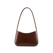 Classic Curve Shoulder Bag – Genuine Leather Elegance