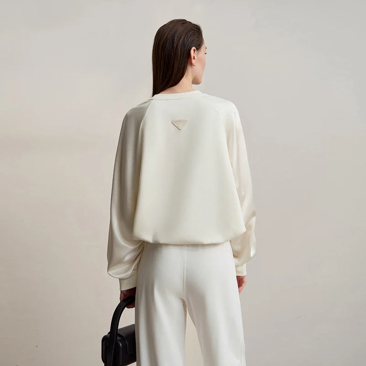 Amélie Satin Contrast Sweatshirt