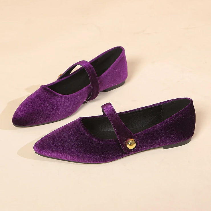 Velvet Muse Pointed Mary Janes