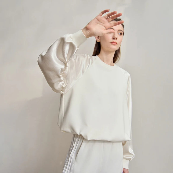 Amélie Satin Contrast Sweatshirt