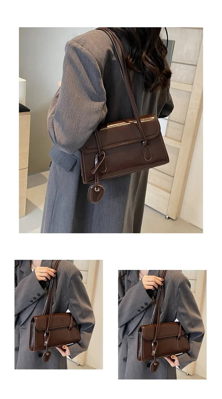 New High Sense Women Versatile Autumn and Winter Portable Shoulder Bag