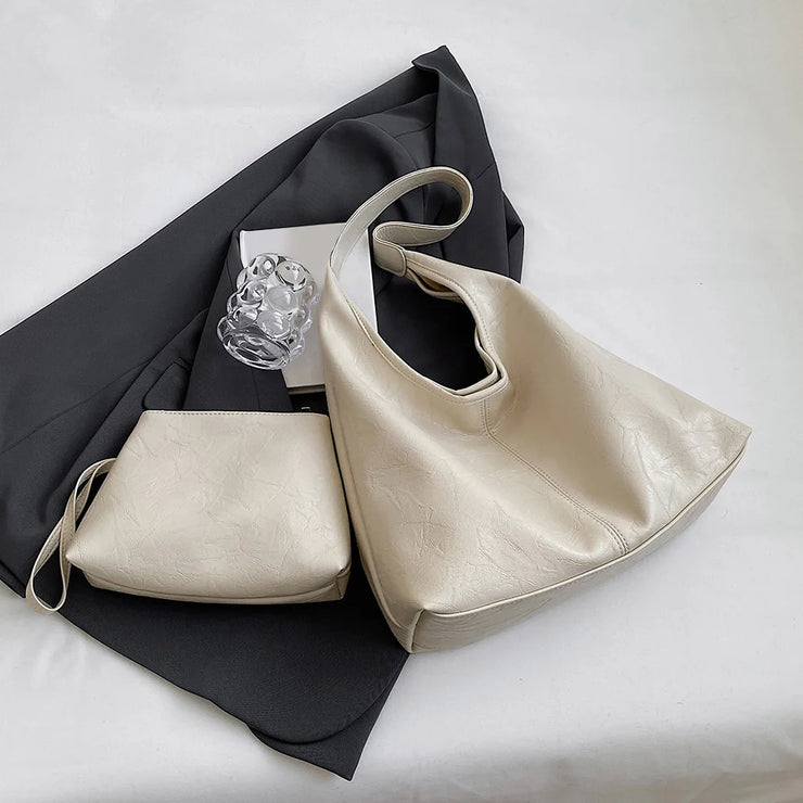 Women Vintage Soft PU Leather Shoulder Bag