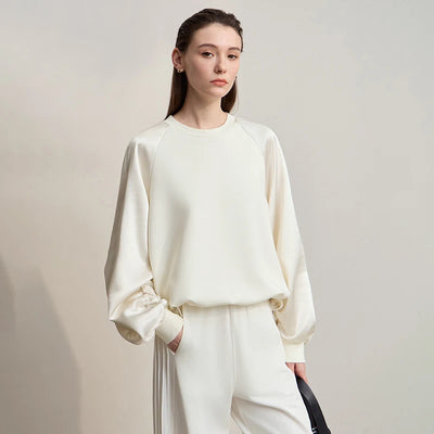Amélie Satin Contrast Sweatshirt