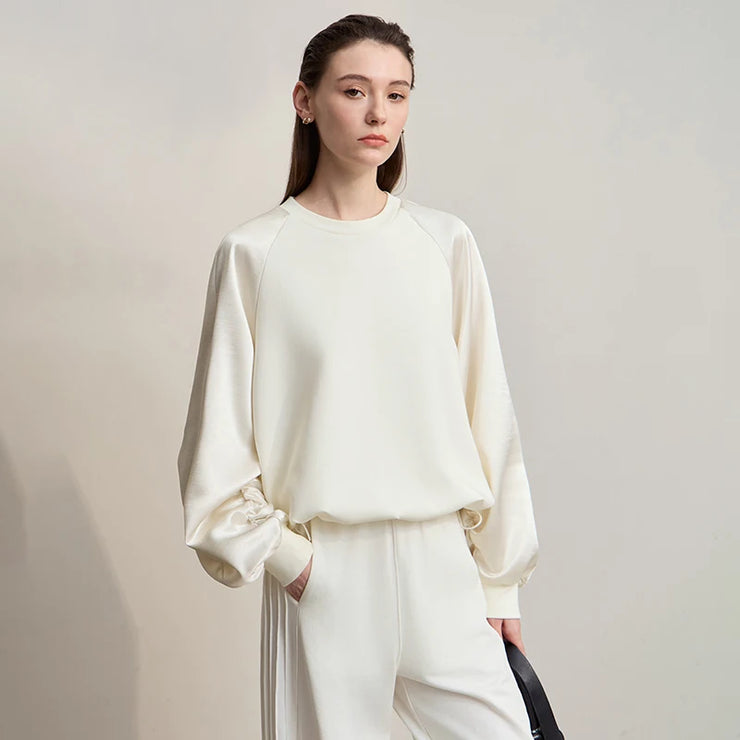 Amélie Satin Contrast Sweatshirt