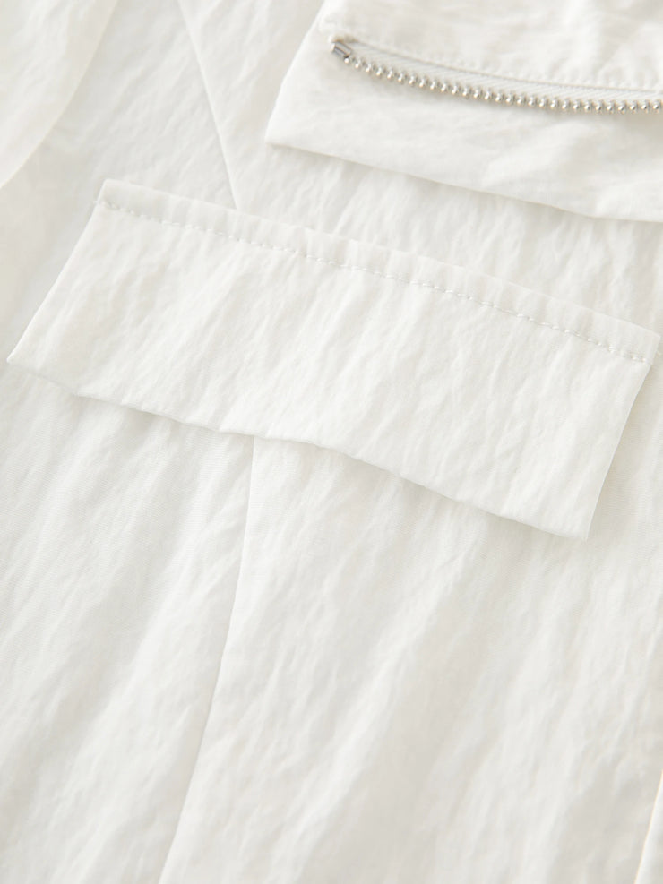Whispering Breeze Belted Midi Shirt Dress
