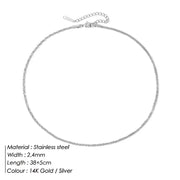 Lustra™ Minimalist Stainless Steel Sparkle Chain Necklace