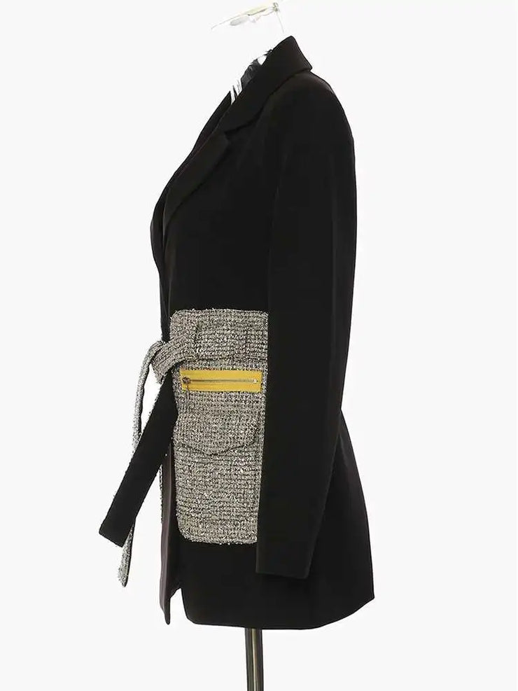 Riviera Tweed-Belted Blazer