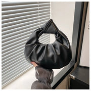 Luna Puff Ruched Half-Moon Shoulder Bag