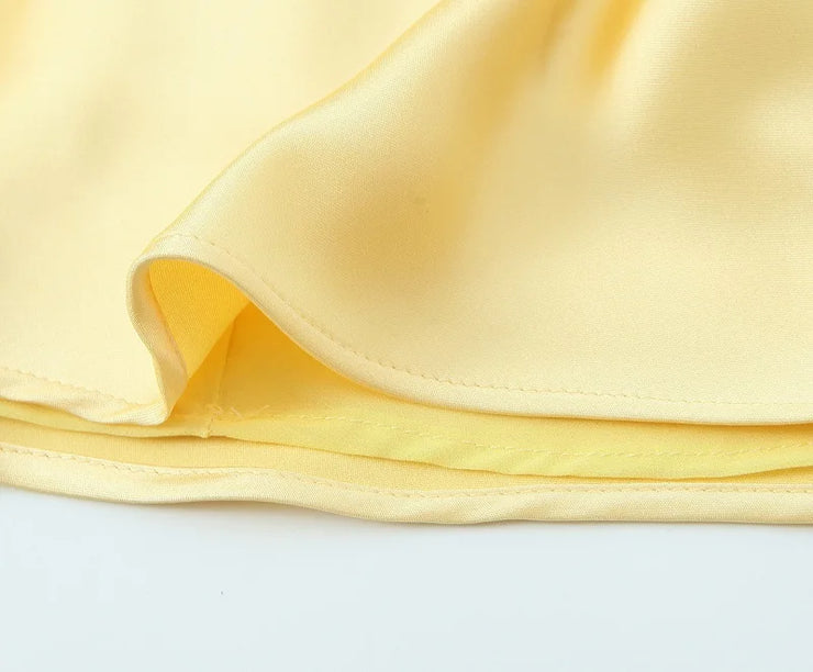 Satin Backless Slip Dress for Women