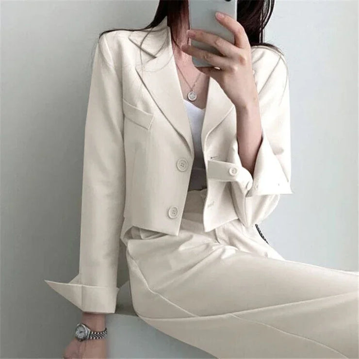 Château Cropped Blazer Set