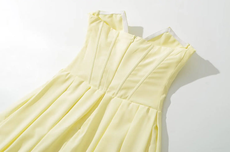 Elegant Strapless Corset Summer Dress
