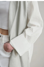 Solene Linen-Blend Textured Blazer