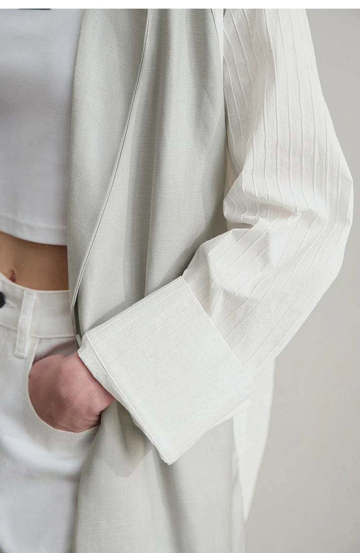 Solene Linen-Blend Textured Blazer