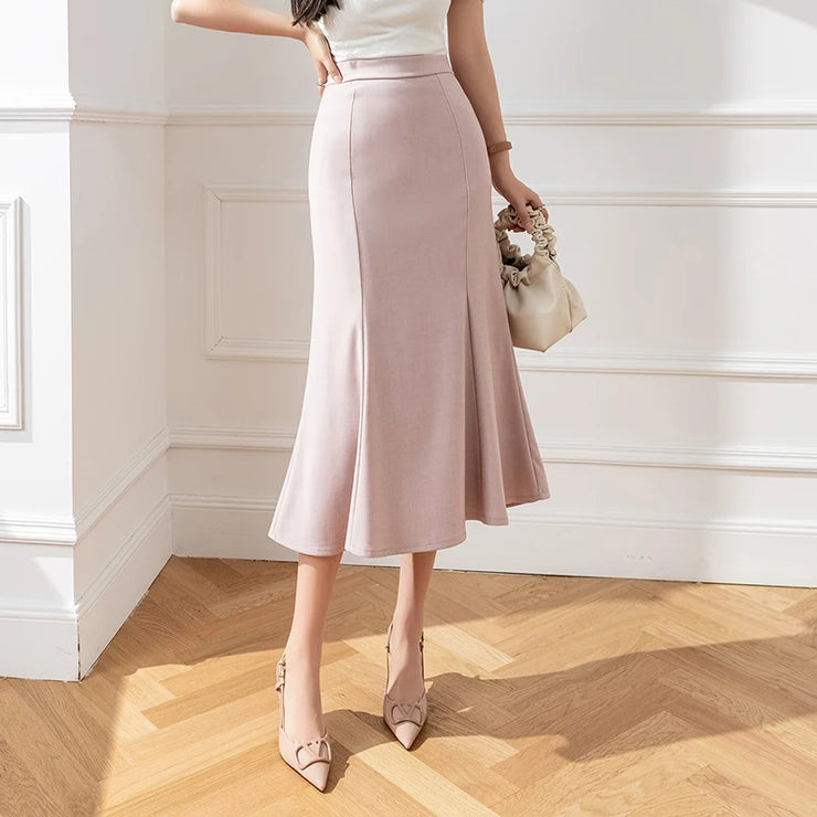 Sophia High-Waist Flare Midi Skirt